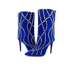 Christian Louboutin Astrilarge Bootie Pika 100 Spiked Pointed Toe Boots 39.5