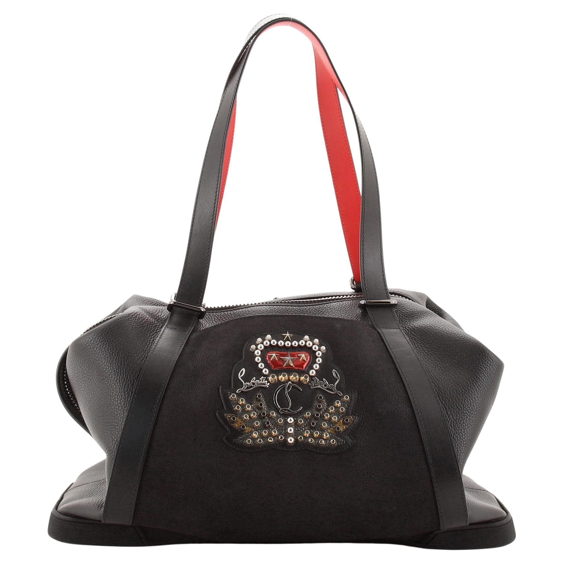 Christian Louboutin Bagdamon Boston Duffle Bag Leather Large