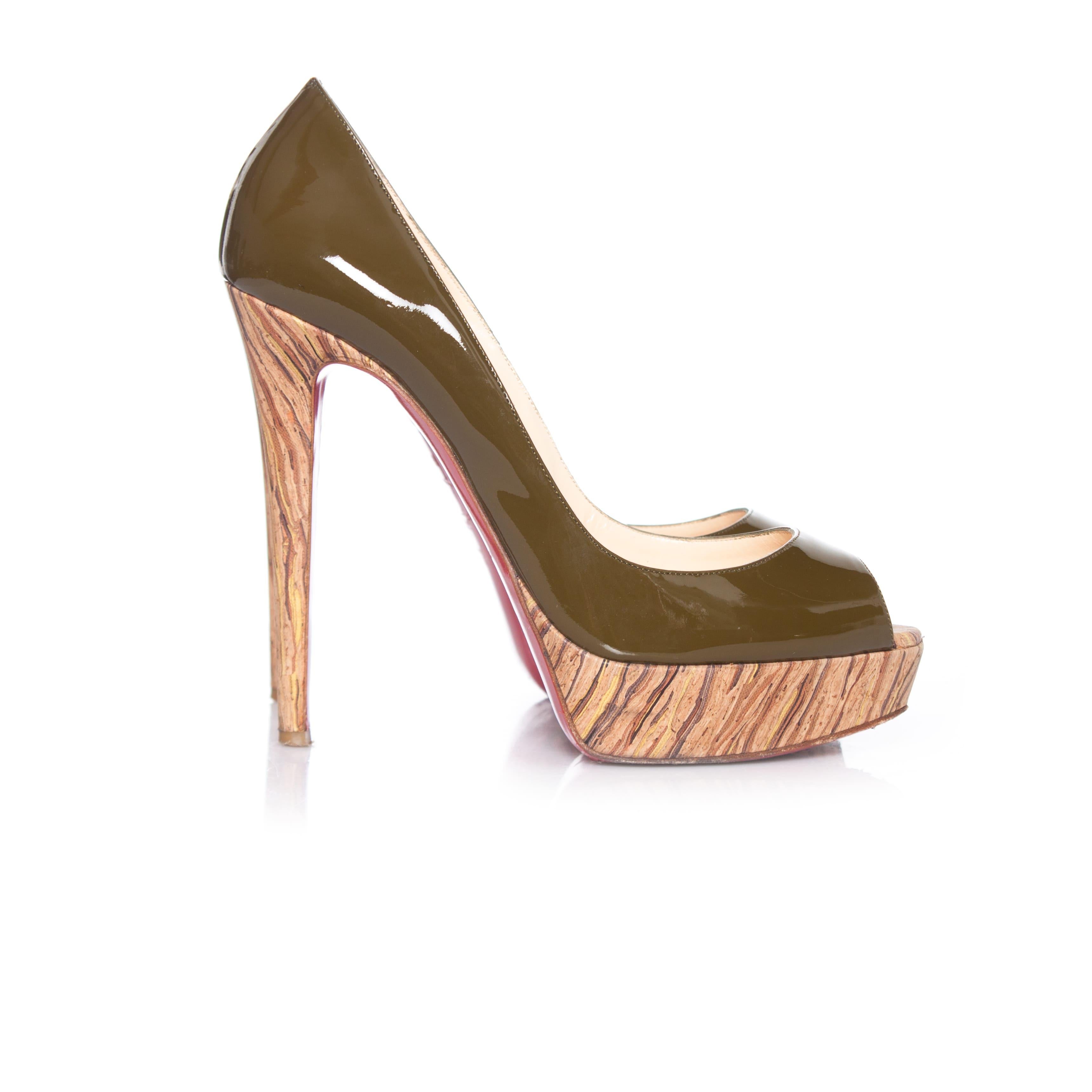Christian Louboutin, Banane kaki platform pumps In Good Condition For Sale In AMSTERDAM, NL