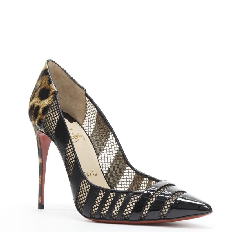 CHRISTIAN LOUBOUTIN Bandy 100 Leoparden-Pantoletten-Pump EU38
Referenz: TGAS/B01807
Marke: Christian Louboutin
Modell: Bandy 100
MATERIAL: Lackleder
Farbe: Multicolour
Muster: Leopard
Auskleidung:  Leder
Zusätzliche Details: Leoparden-Lackabsatz.