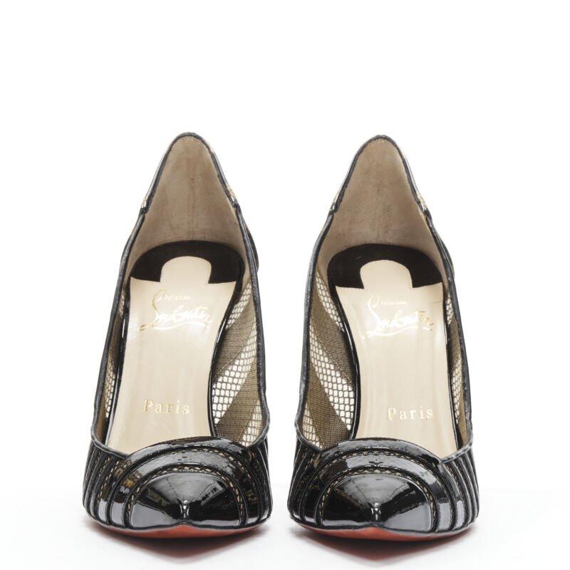 CHRISTIAN LOUBOUTIN Bandy 100 Leoparden-Pantoletten-Pump EU38 (Schwarz)