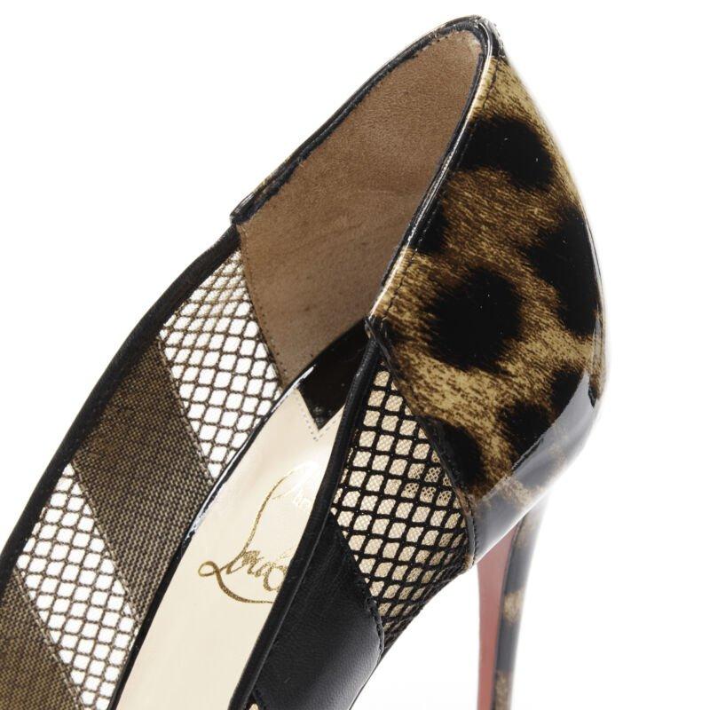 CHRISTIAN LOUBOUTIN Bandy 100 Leoparden-Pantoletten-Pump EU38 4