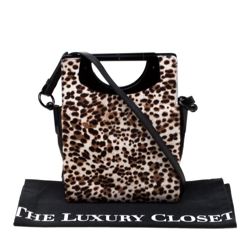Christian Louboutin  Leopard Print Calfhair & Leather Passage Shoulder Bag 8