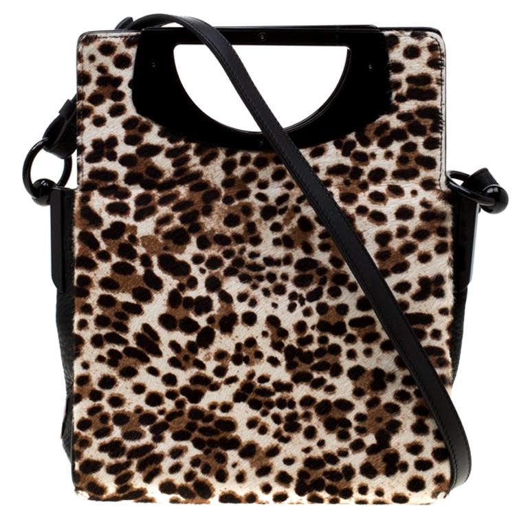 Christian Louboutin  Leopard Print Calfhair & Leather Passage Shoulder Bag