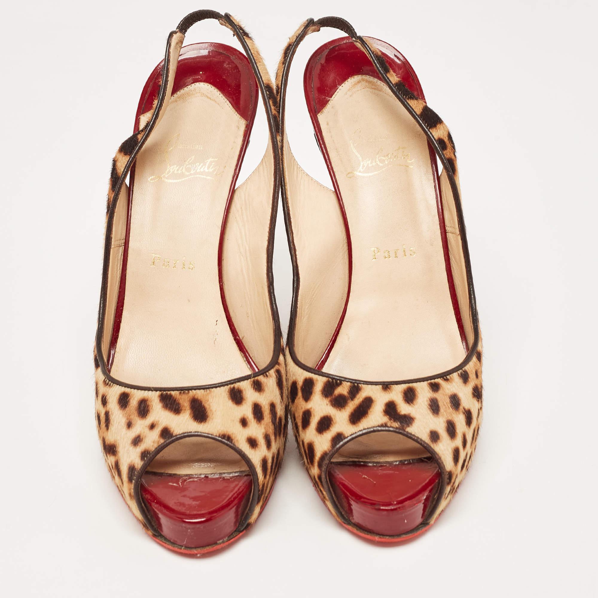 These slingback pumps from Christian Louboutin are meant to be a loved choice. Wonderfully crafted and balanced on sleek heels, the pumps will lift your feet in a stunning silhouette.

Includes
Original Dustbag