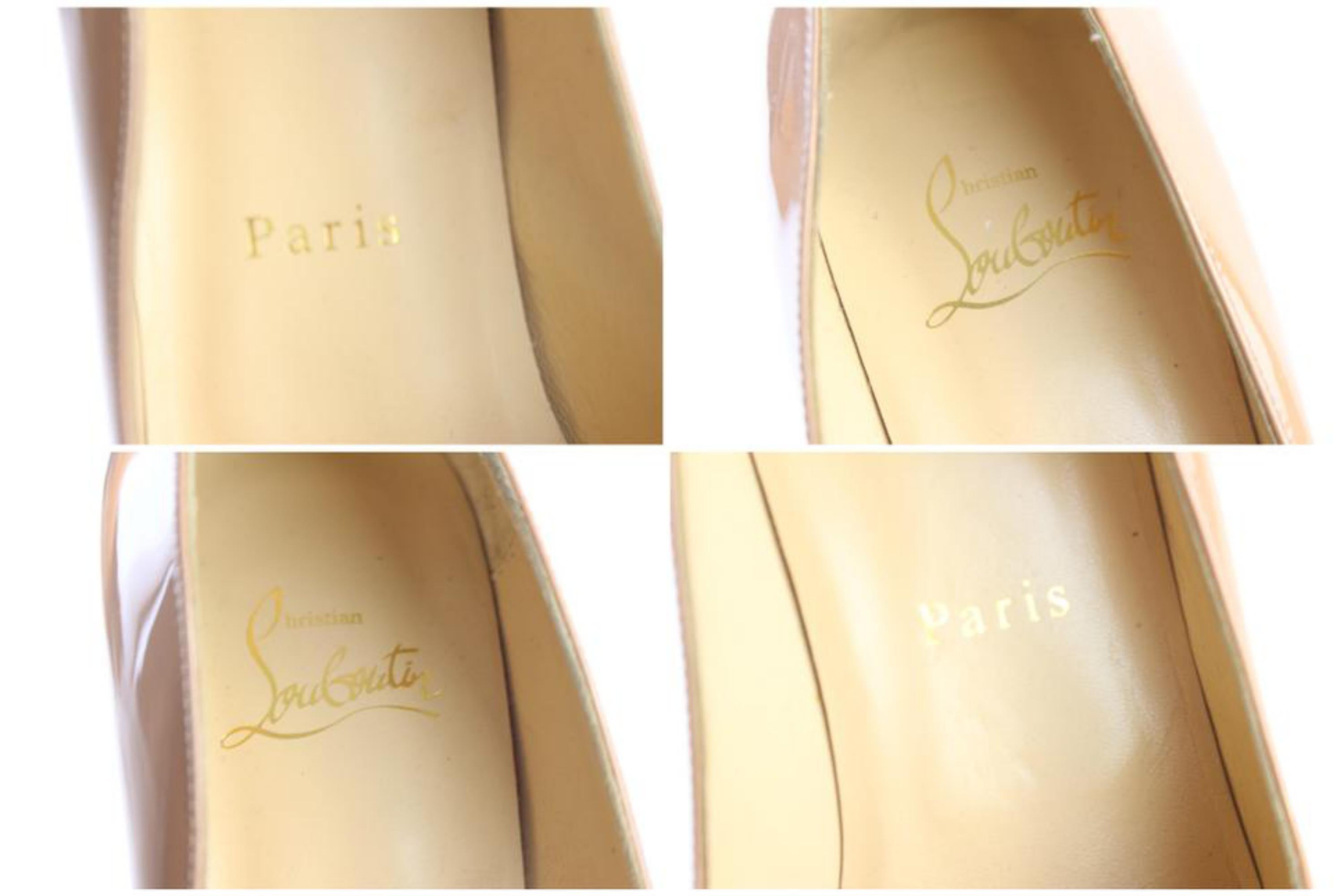 Christian Louboutin Beige Daffodile 44clr0627 Platforms In Excellent Condition For Sale In Forest Hills, NY