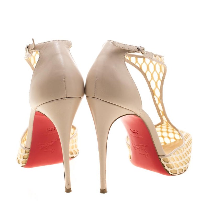 louboutin beige sandals