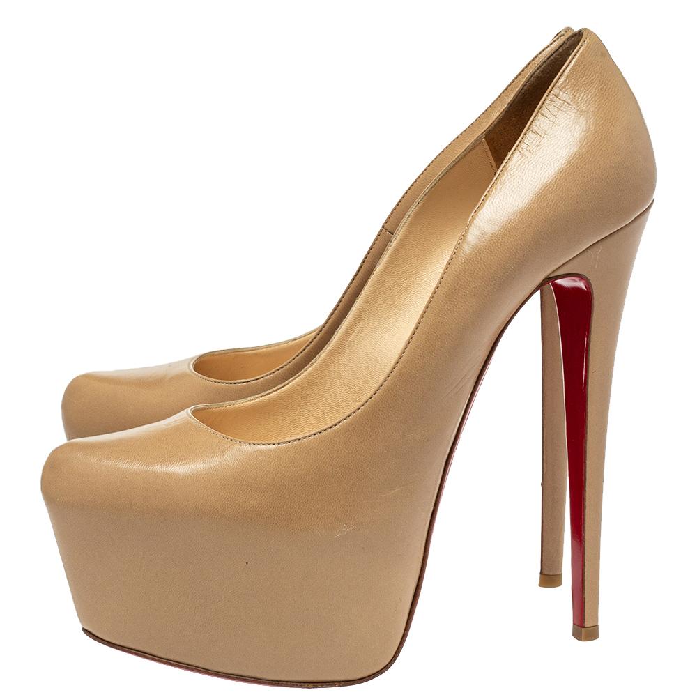 beige louboutin pumps