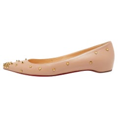 Christian Louboutin Black Goldoflat Flats - Ann's Fabulous Closeouts