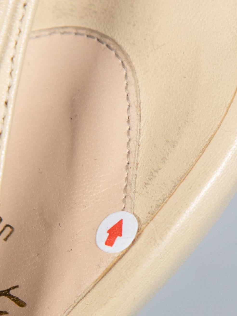 Christian Louboutin Beige Leather Slingback Sandals Size IT 37 4