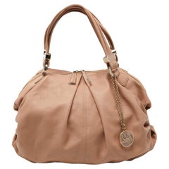 Used Christian Louboutin Beige Leather Zip Satchel