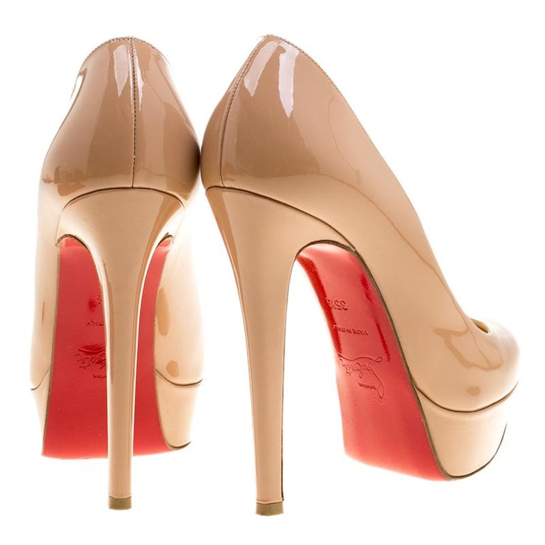 louboutin beige shoes