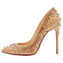 Christian Louboutin Beige Patent Leather Escarpic Pumps Size 35