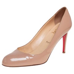 Christian Louboutin Beige Patent Leather Fifille Pumps Size 40