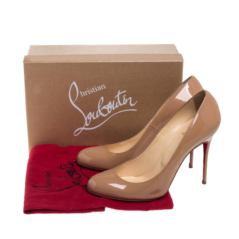 Christian Louboutin Beige Patent Leather Fifille Pumps Size 41 5