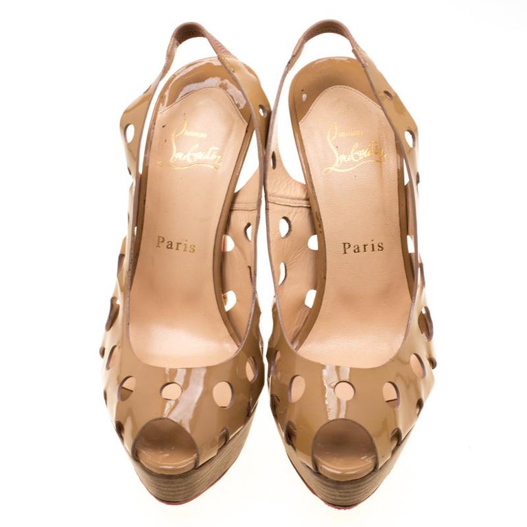 louboutin beige sandals