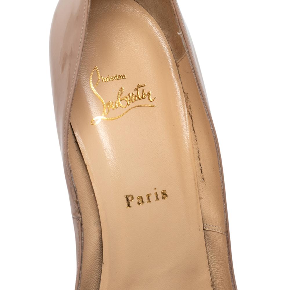 Christian Louboutin Pumps Hyper Prive in pelle verniciata beige misura 40,5 1