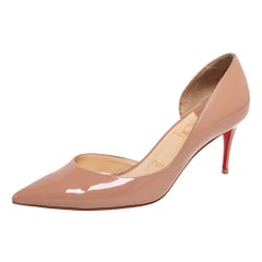 Christian Louboutin Beige Patent Leather Iriza Pumps Size 39