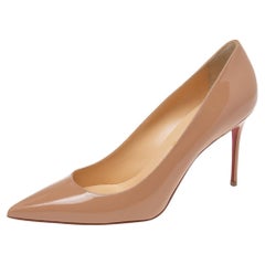 Christian Louboutin Beige Patent Leather Kate Pumps Size 41