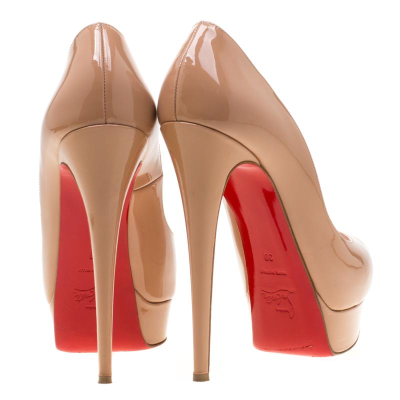 christian louboutin beige shoes