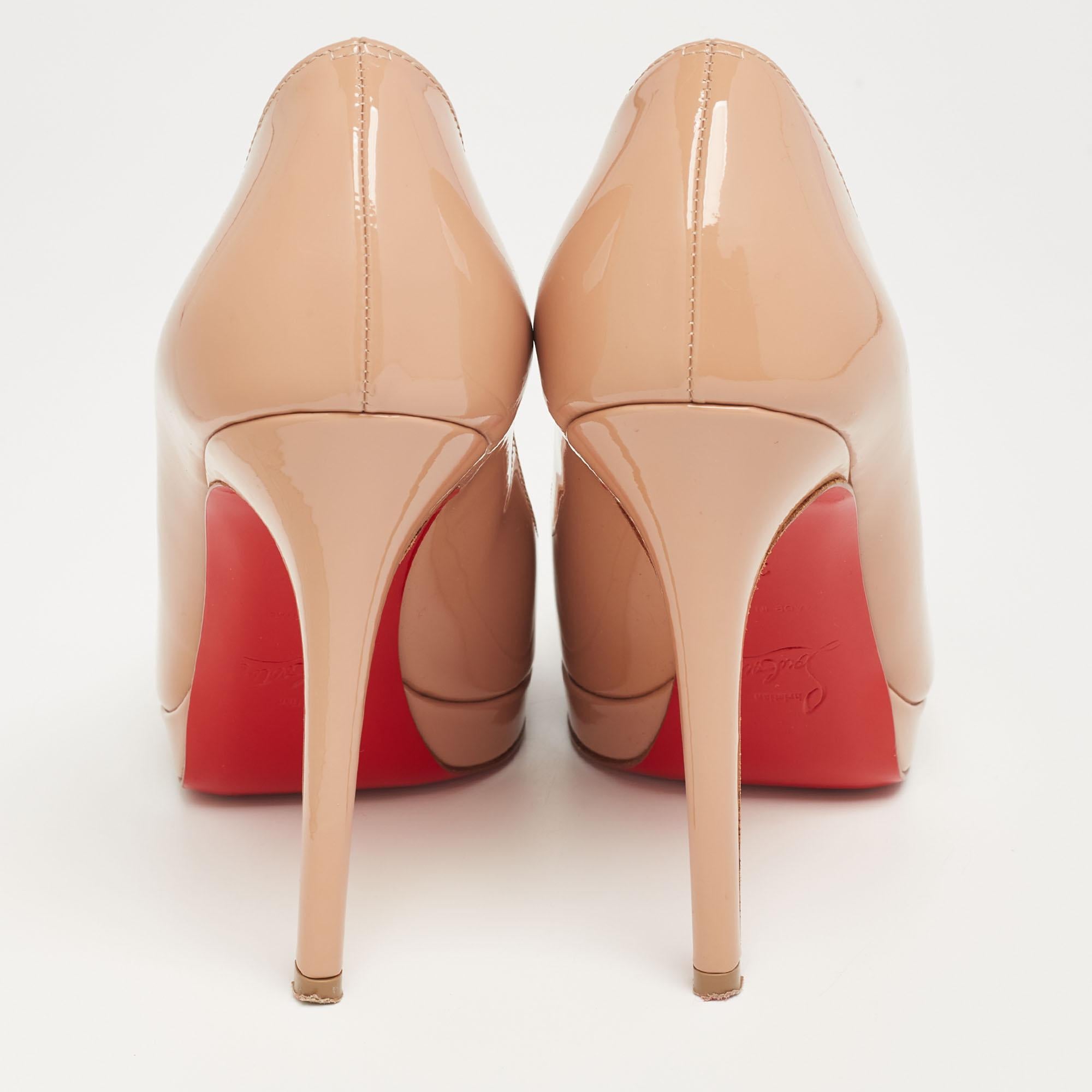 Christian Louboutin Beige Patent Leather New Simple Pumps Size 35 2