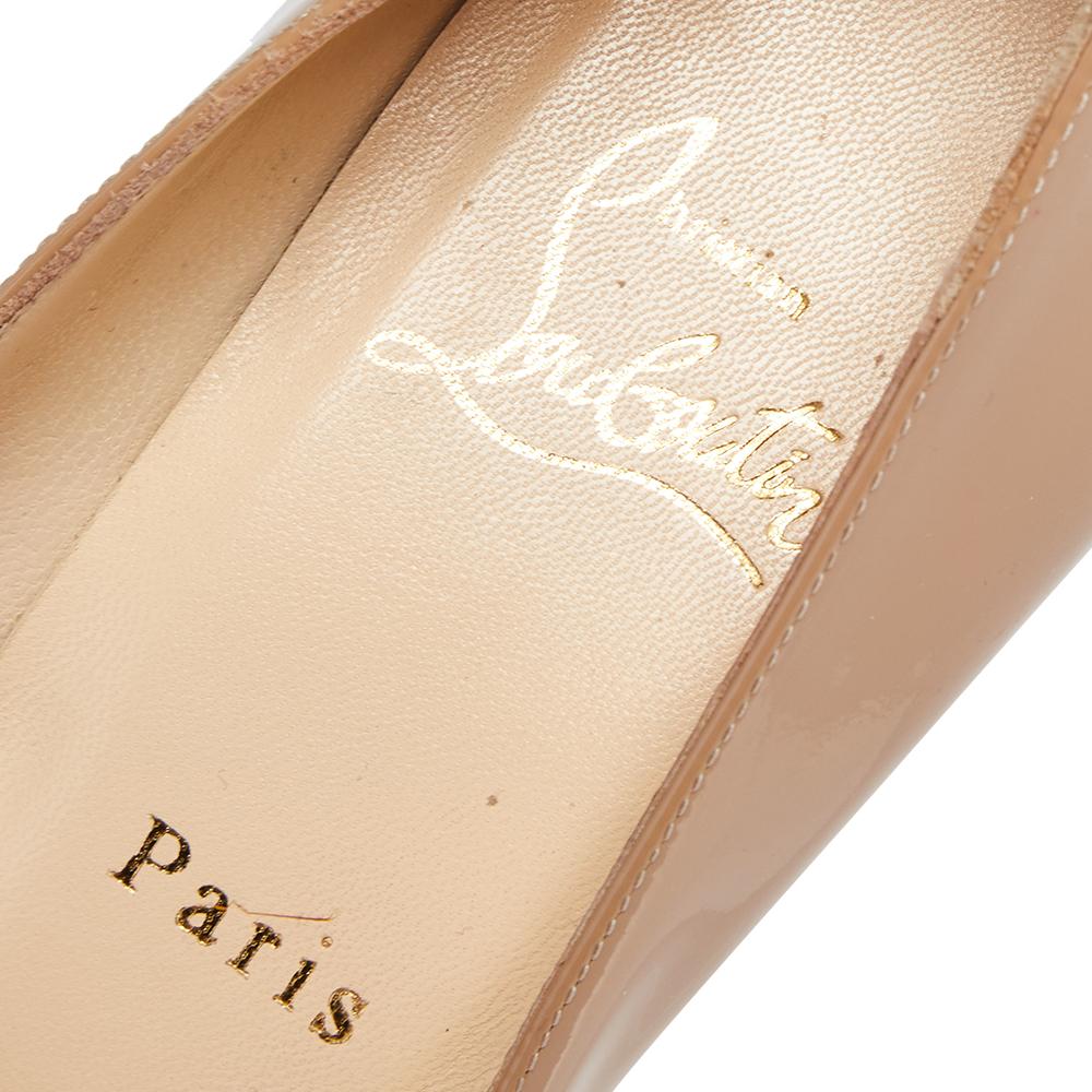 Christian Louboutin Beige Patent Lilibelt Pumps Size 36 1