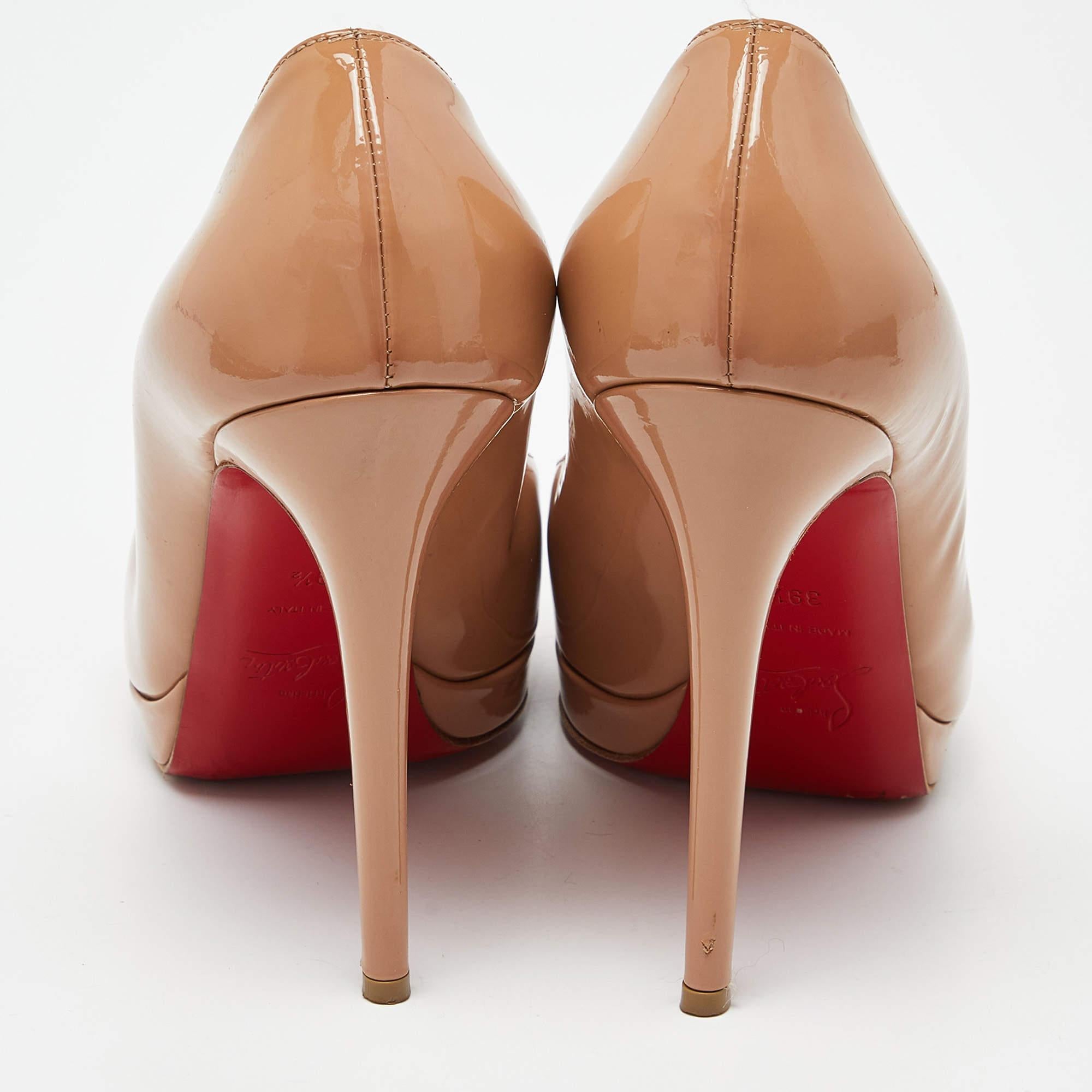Christian Louboutin Beige Patent New Simple Pumps Size 39.5 1