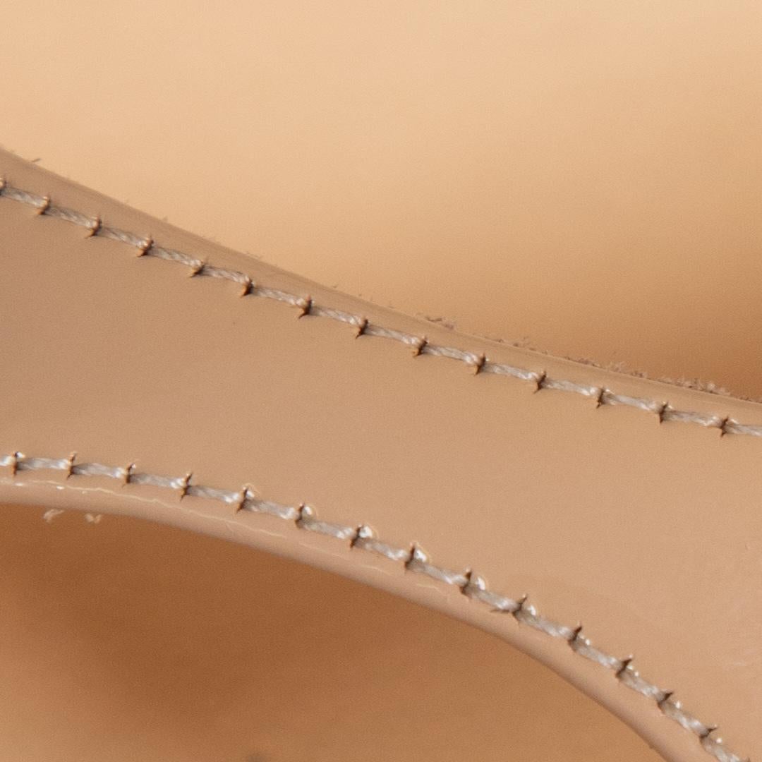 Christian Louboutin Beige Patent Peep Toe Bana Heels Size IT 42 1