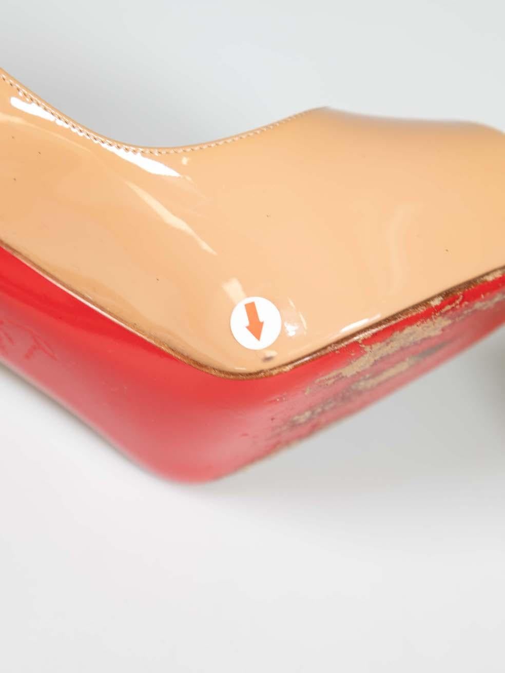 Christian Louboutin - Talons à bout ouvert beige, taille IT 39 en vente 5