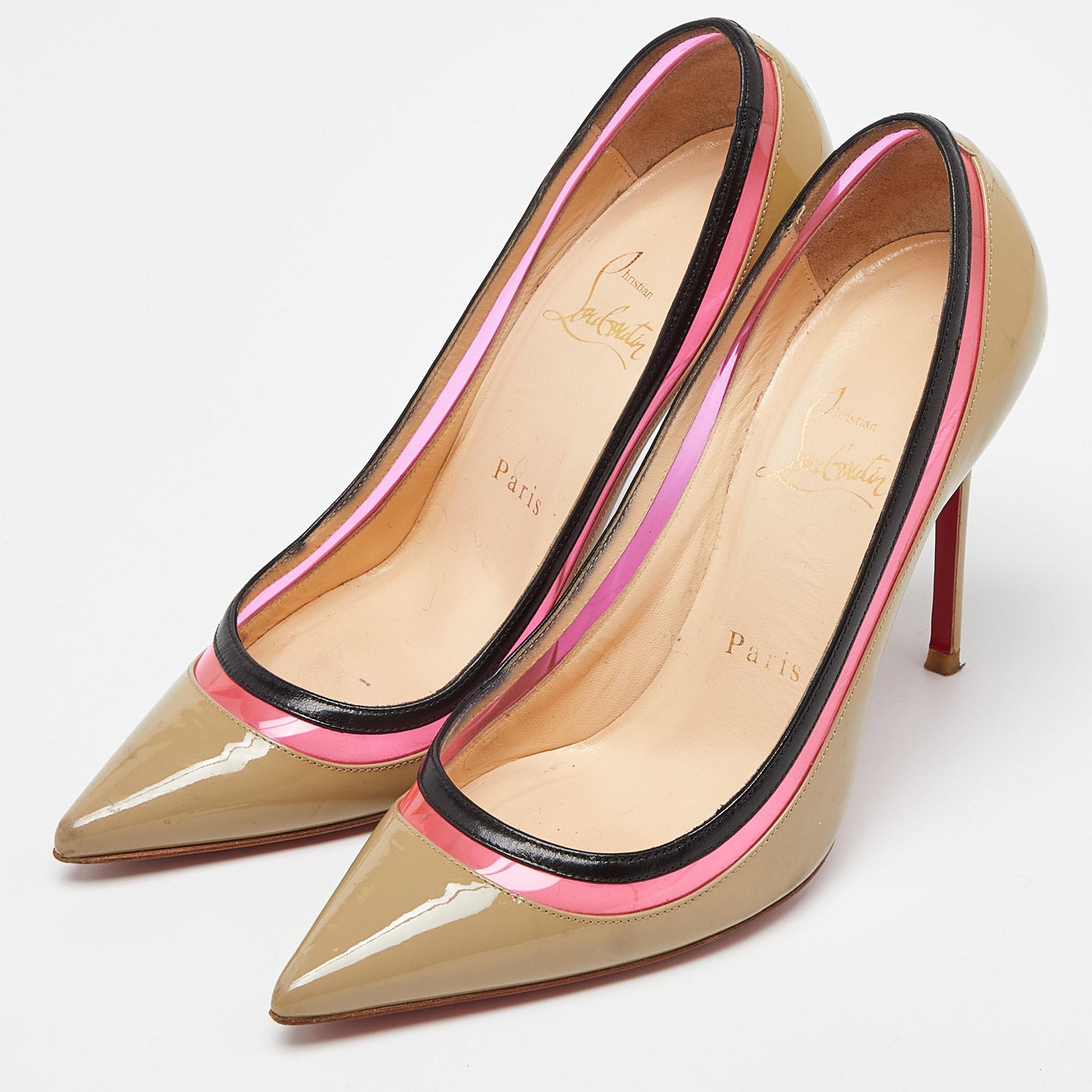 Make a chic style statement with these designer pumps. They showcase sturdy heels and durable soles, perfect for your fashionable outings!