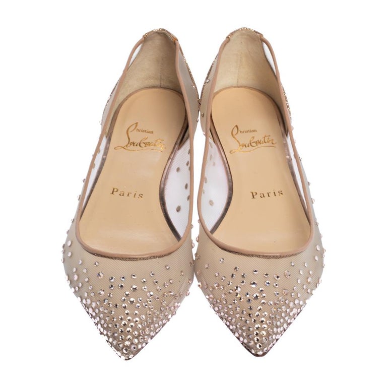 louboutin strass flats