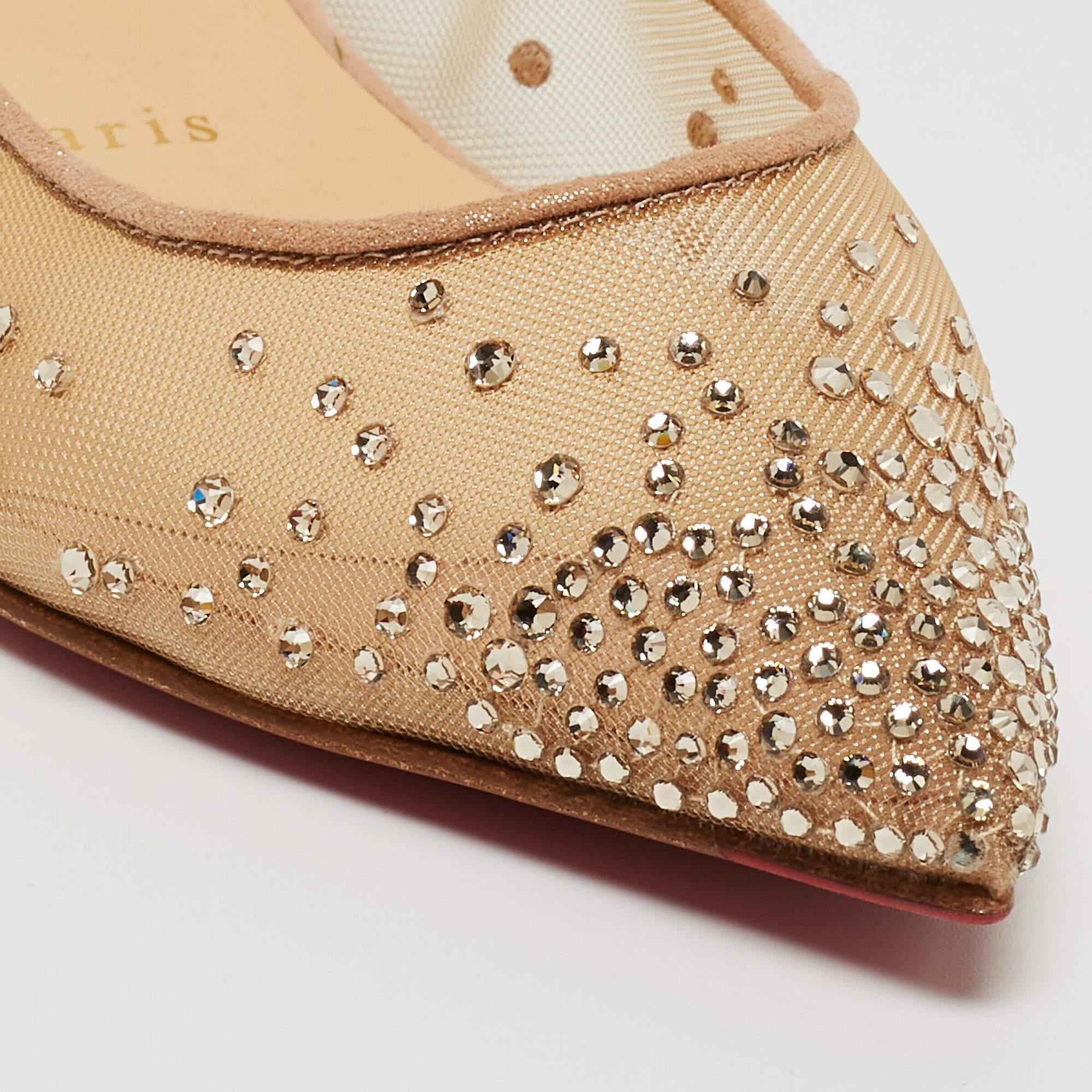 Christian Louboutin 'Follies Strass' Ballet Flats - Women's 38.5