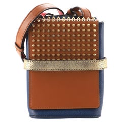 Christian Louboutin Benech Reporter Bag Spiked Leather