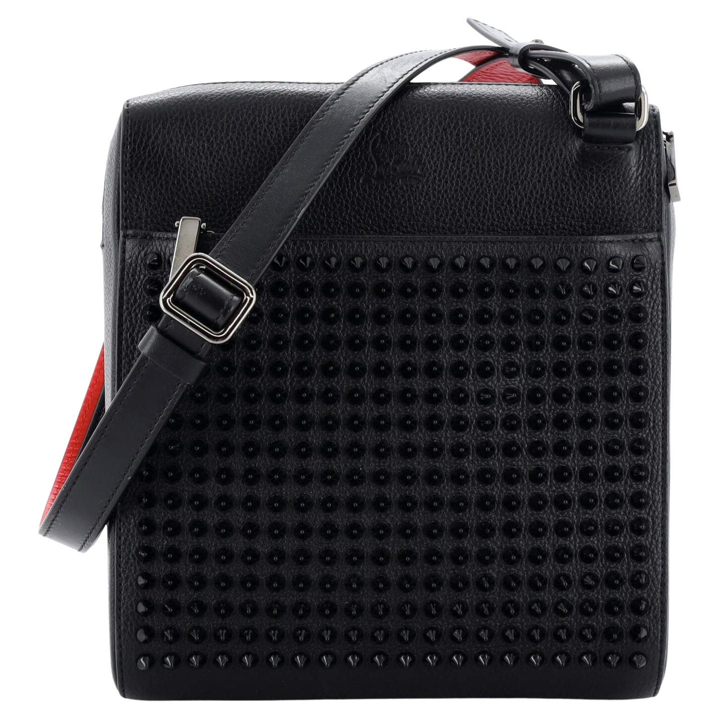 Christian Louboutin Benech Reporter Bag Spiked Leather Medium at