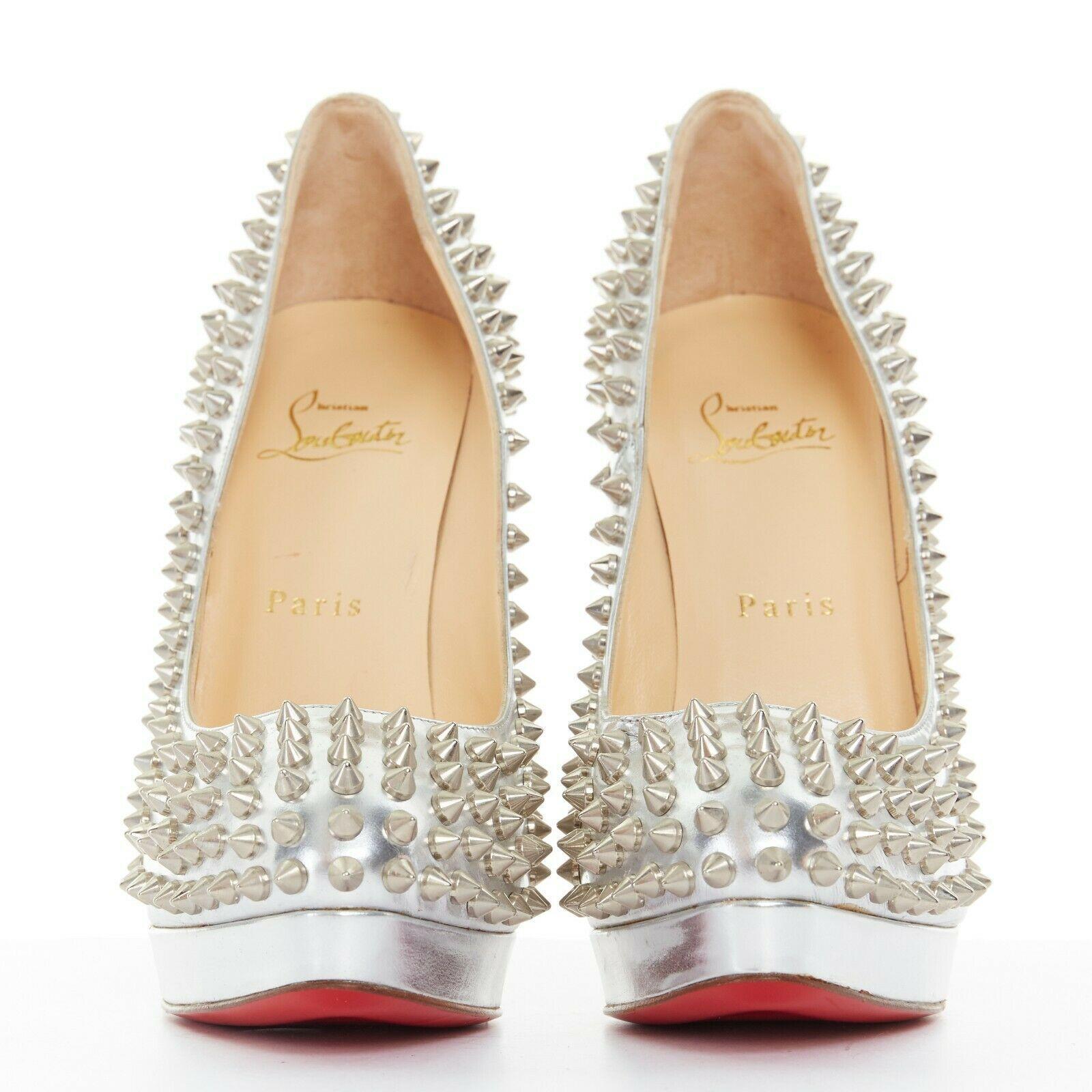 silver studded pumps