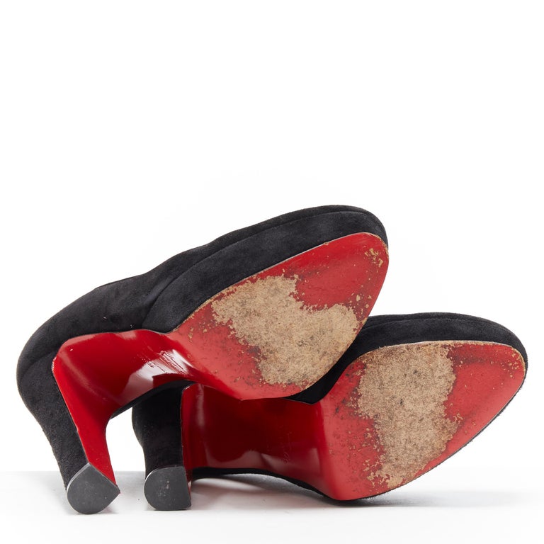 louboutin chunky heels