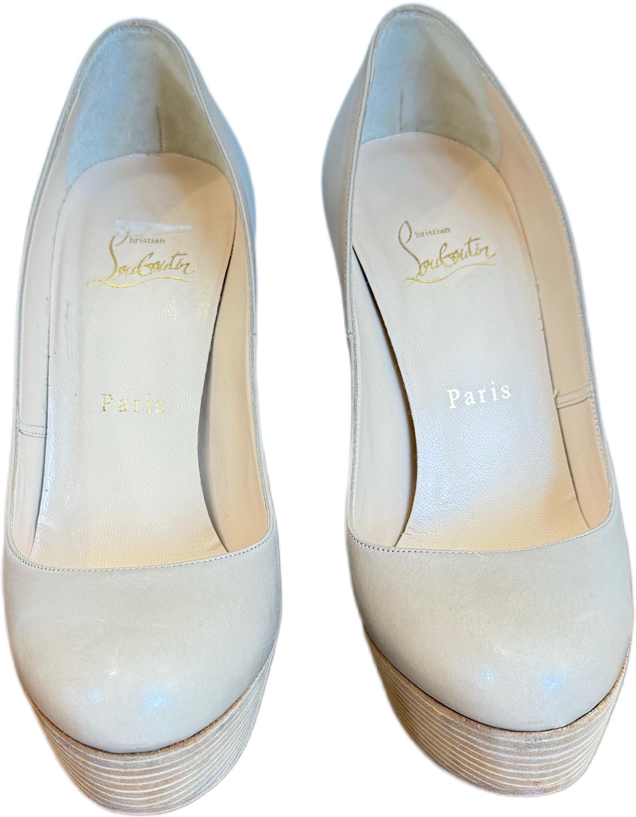 Fun Fact:
The red sole origin—a signature of the brand since 1993—started by chance when Louboutin painted a sole red from nail polish, creating fashion-world fame with that flourish 
Elevate any outfit with these Christian Louboutin “Bibi” platform