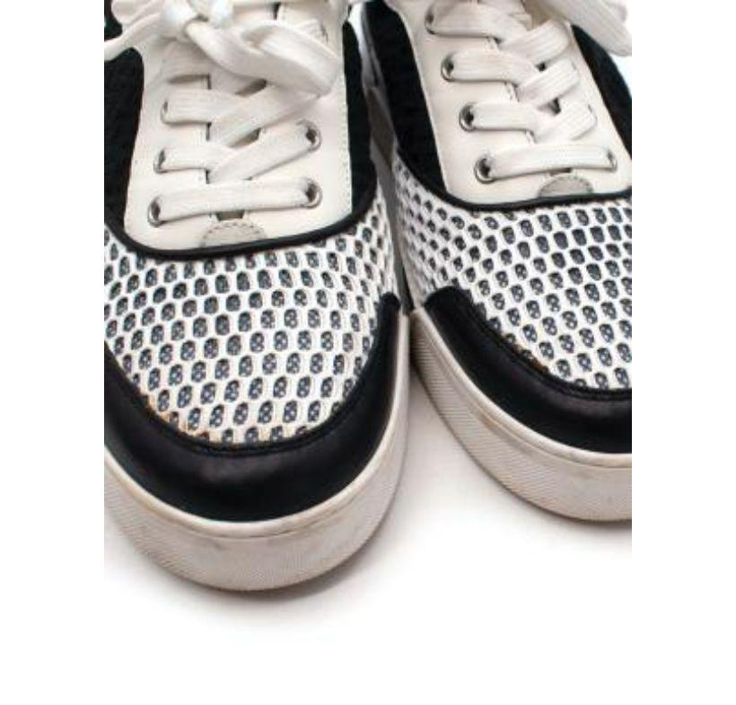 Christian Louboutin Bicolour Mesh & Leather Trainers In Good Condition For Sale In London, GB