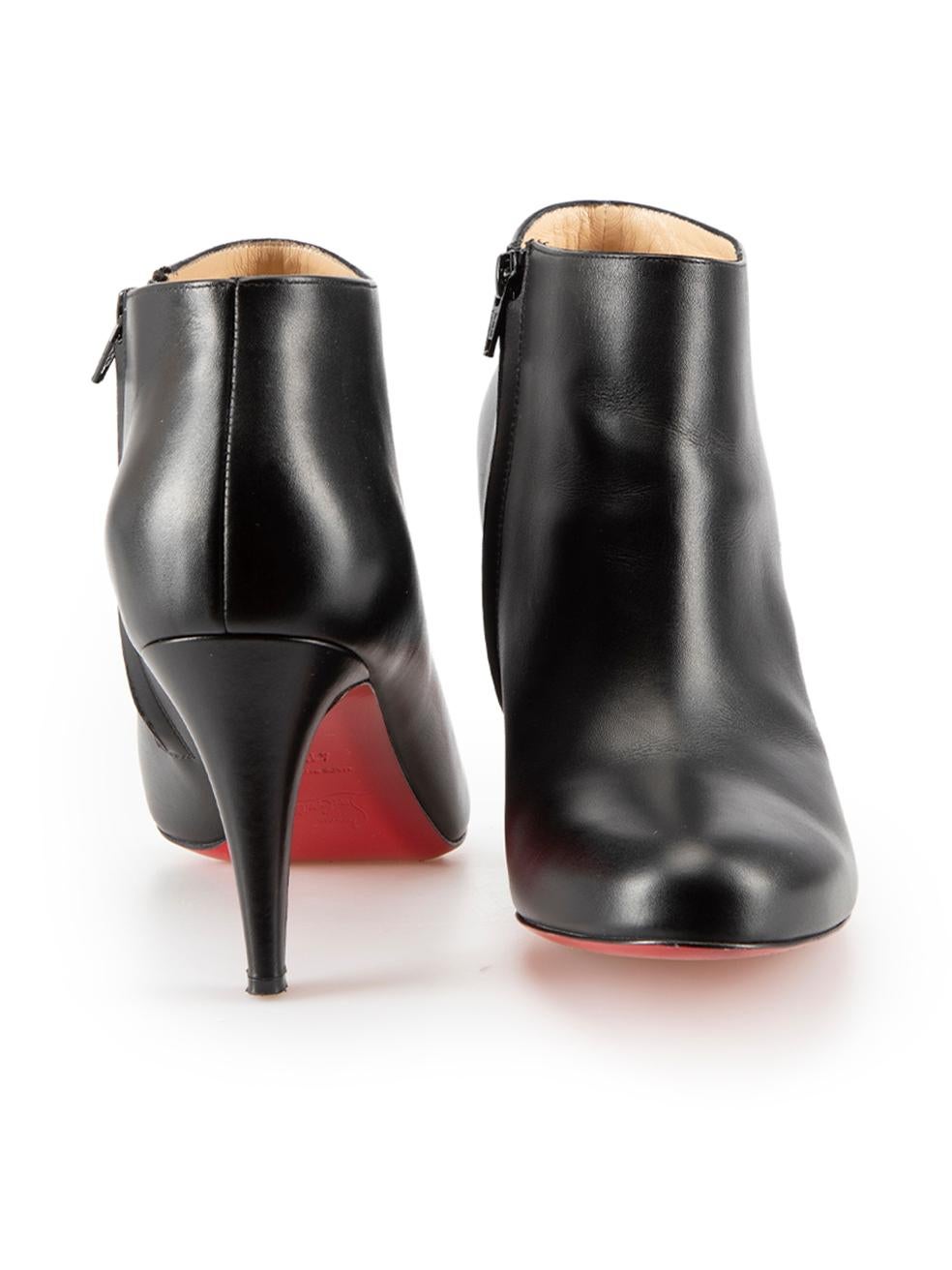 Christian Louboutin Black Almond Toe Ankle Boots Size IT 41.5 In Good Condition In London, GB