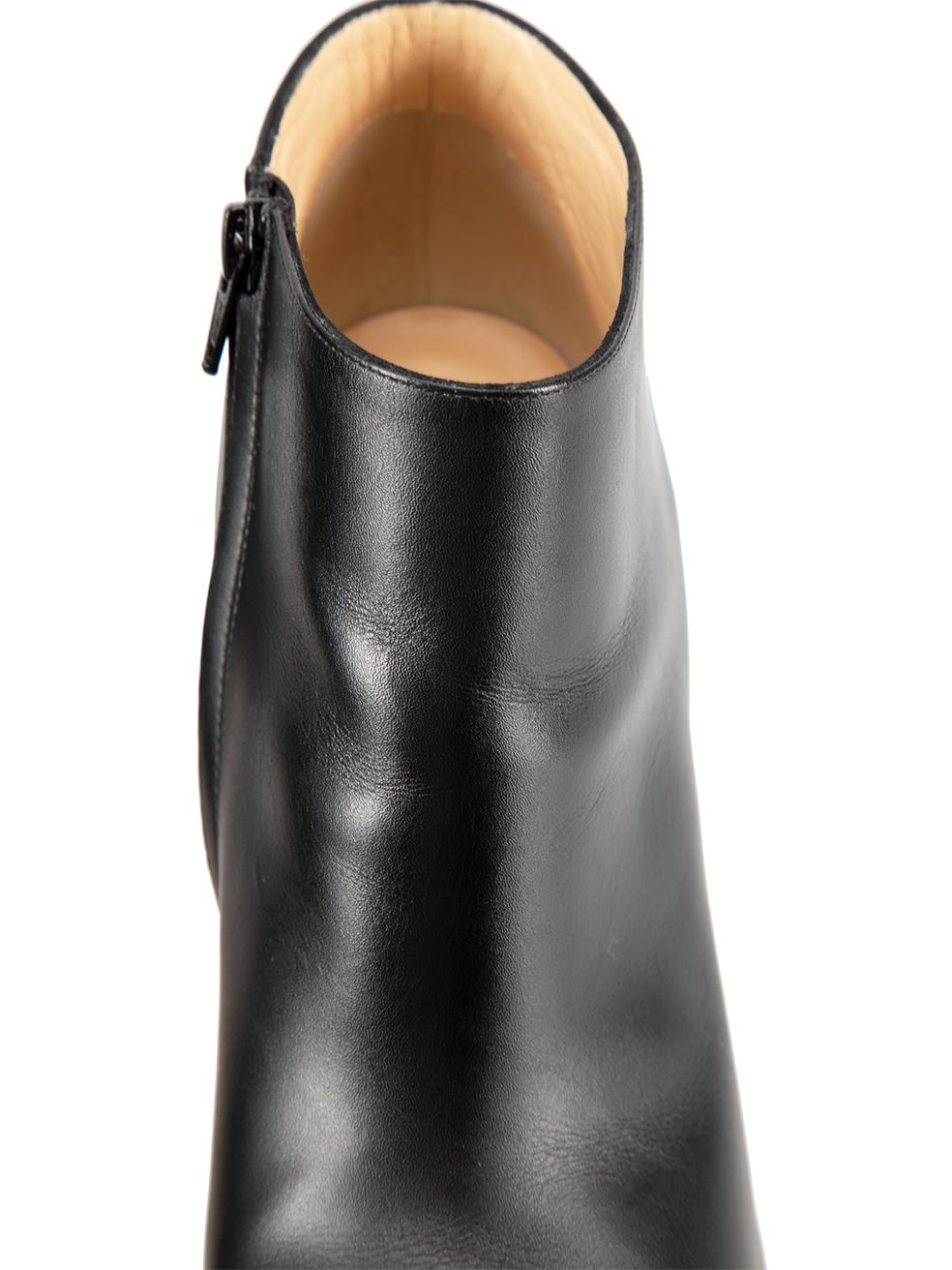 Christian Louboutin Black Almond Toe Ankle Boots Size IT 41.5 1