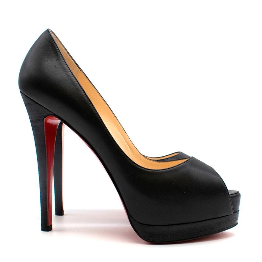 Christian Louboutin Chaussures noires Altadama à talons compensés 39 Excellent état à London, GB