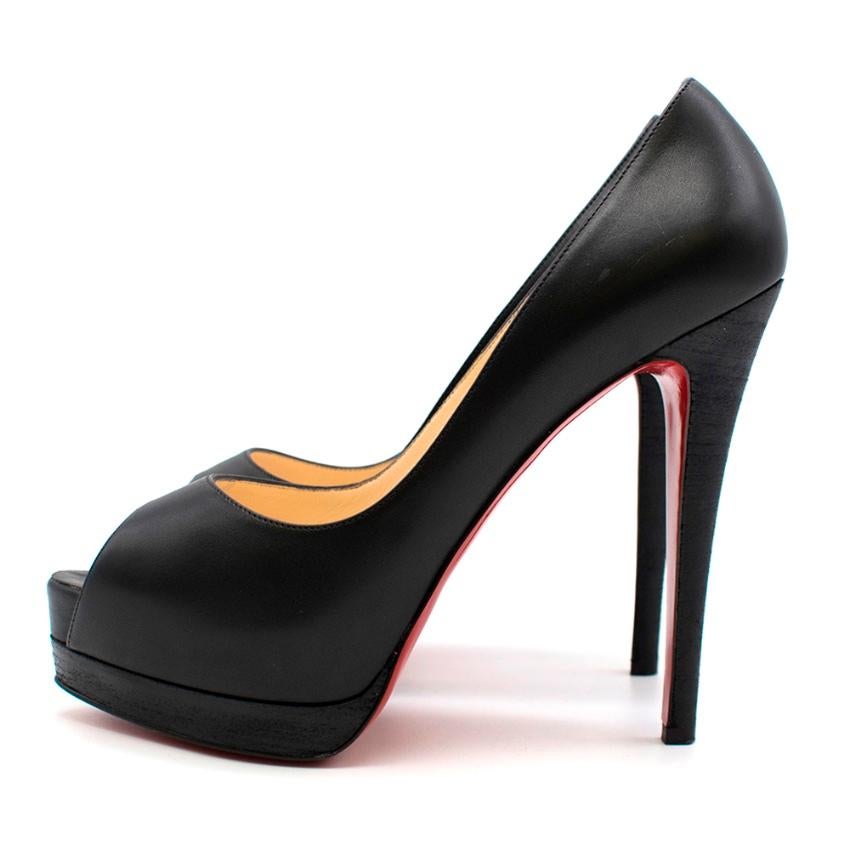 Christian Louboutin Chaussures noires Altadama à talons compensés 39 2