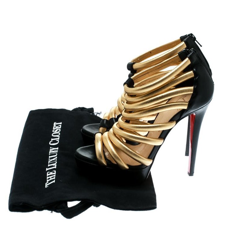 louboutin gold platform
