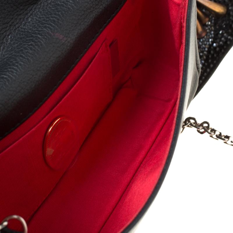 Christian Louboutin Black Artemis Paris Embellished Leather Shoulder bag 3