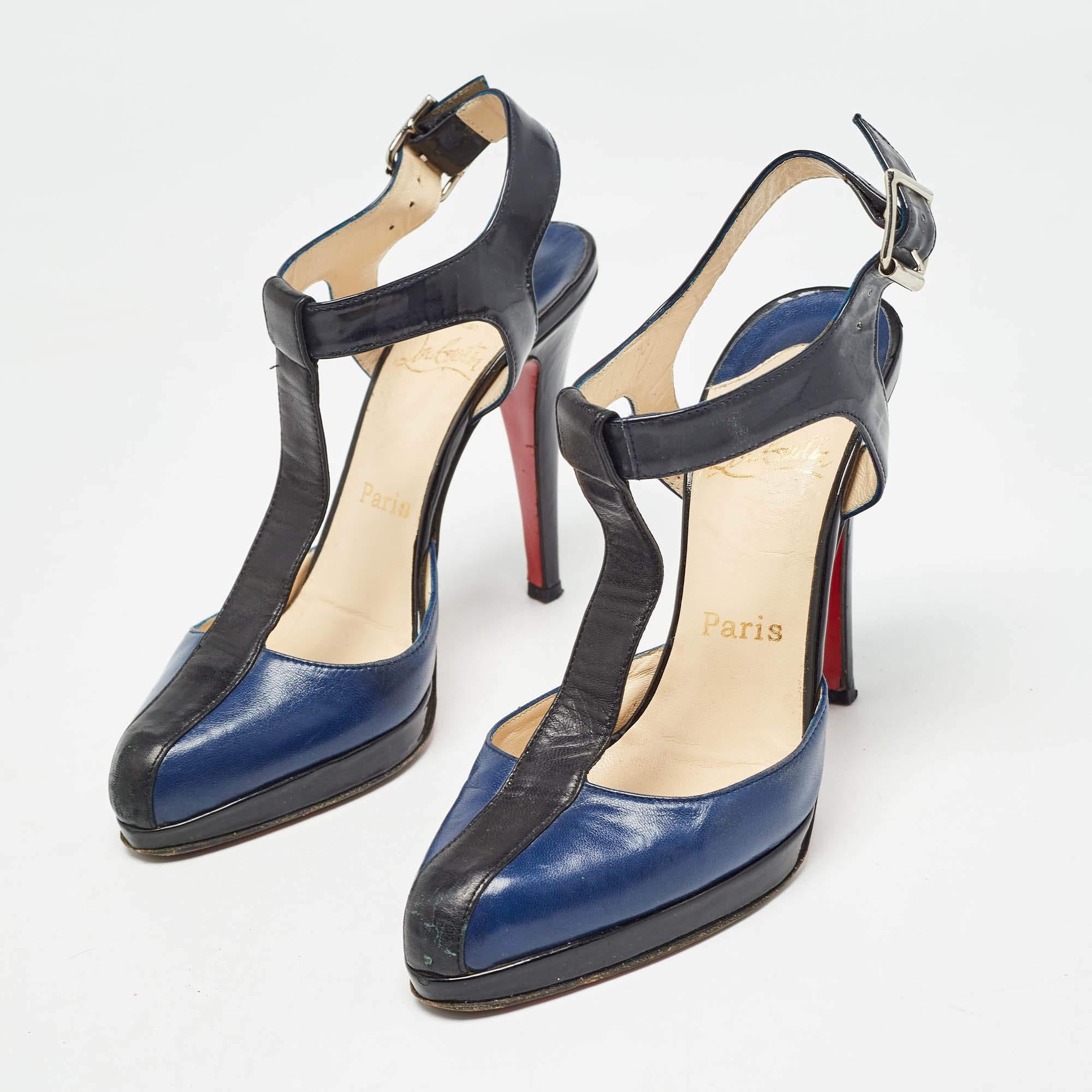 Make a chic style statement with these Christian Louboutin heels. They showcase 11 cm heels and unmistakable red soles perfect for your fashionable outings
