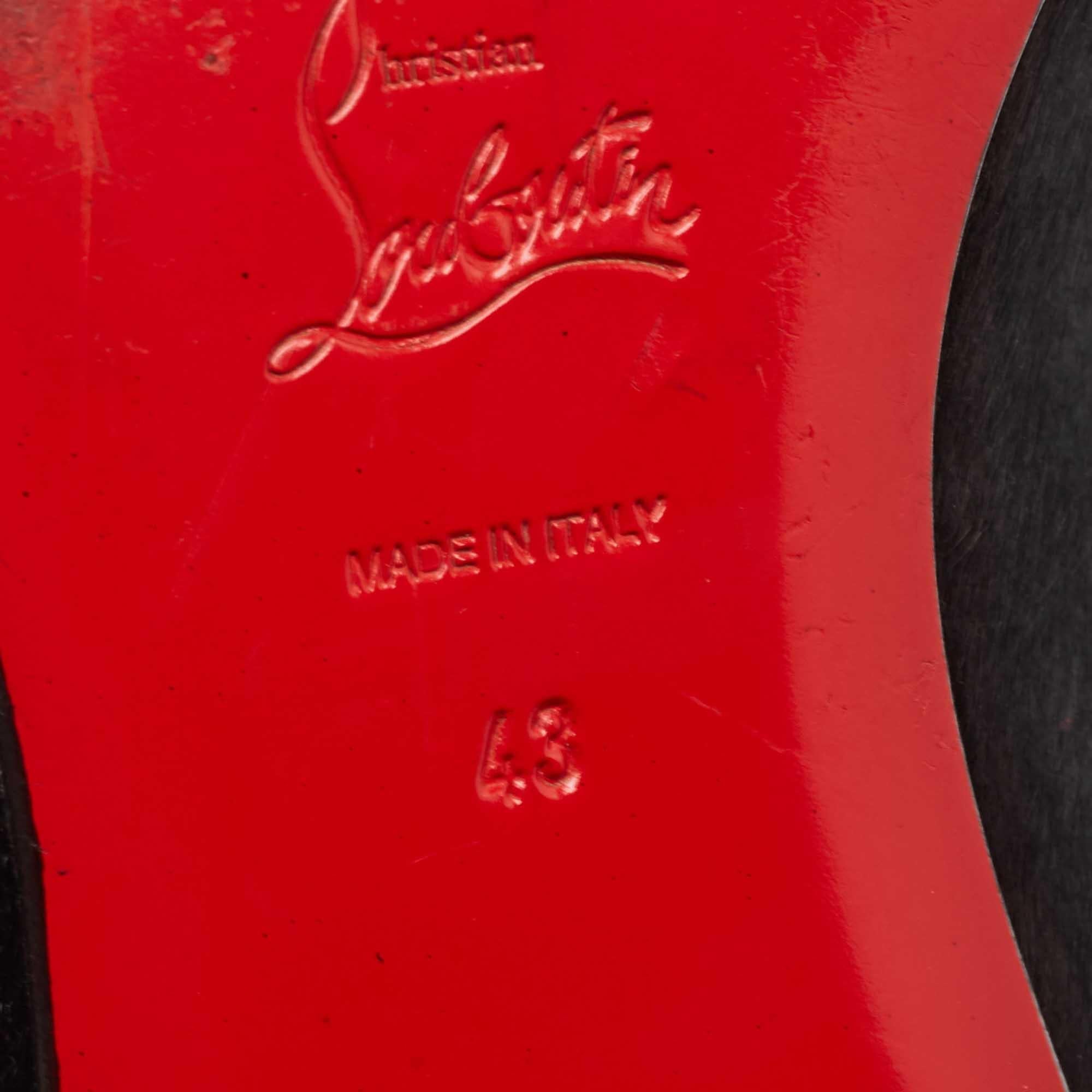 Christian Louboutin, mocassini in pelle di vitello nera taglia 43 in vendita 2