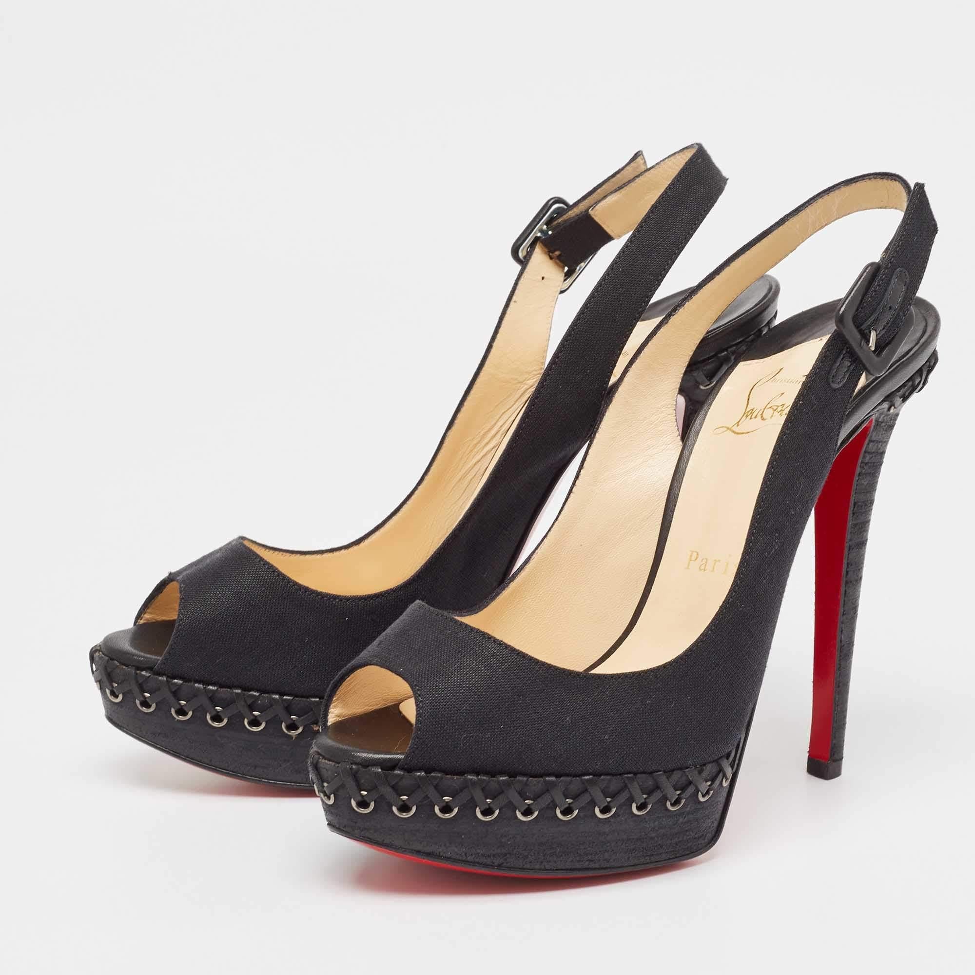 Exhibit an elegant style with this pair of pumps. These elegant shoes are crafted from quality materials. They are set on durable soles and sleek heels.