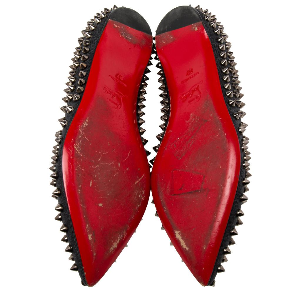 christian louboutin flats with spikes