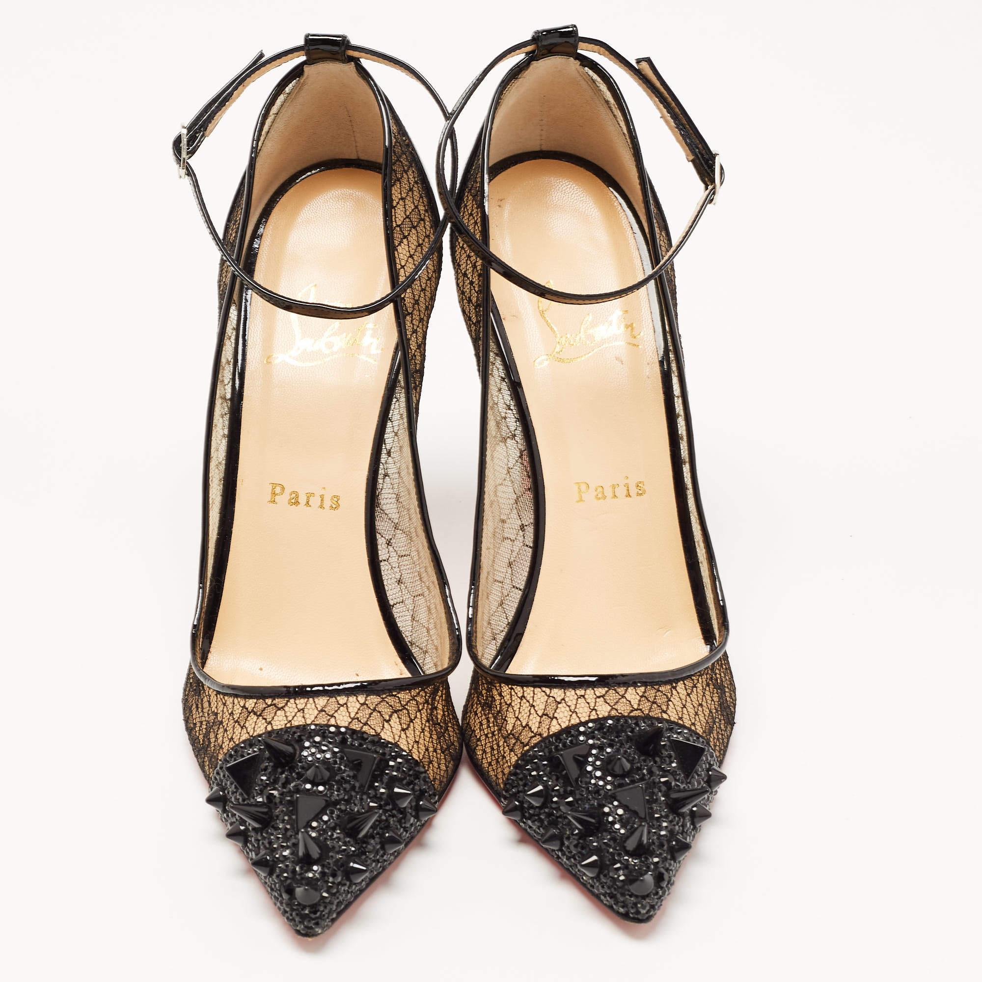 Make a statement with these Christian Louboutin black pumps for women. Impeccably crafted, these chic heels offer both fashion and comfort, elevating your look with each graceful step.

