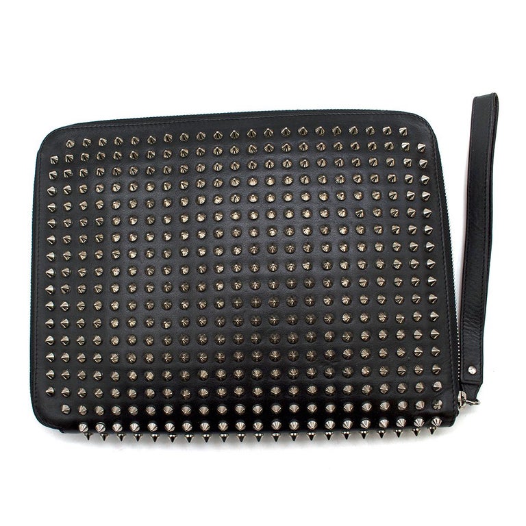 Christian Louboutin Black Cris Spiked Leather Ipad Case at 1stDibs ...